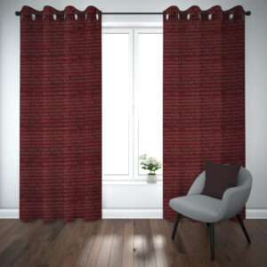 maroon-10Export self dotted jacquard curtains Grey (pair of two curtains)
